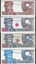 4 x Note di prova De la Rue