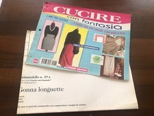 Cartamodello vintage Gonna longuette sarta cucito  filo cucito