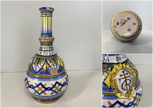 Antico vasetto maiolica - vasetto, stemma