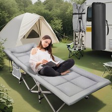 Letto da campeggio letto da campo letto pieghevole campeggio esterno letto sdraio letto per ospiti XXL + materasso