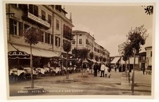 Antica cartolina fotografica - Grado Hotel Metropole e San Giusto - p.f. 1932
