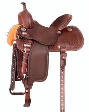 Sella Western Barrel in pelle