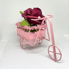 Cestino triciclo metallo rosa