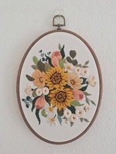 Quadro Ricamato A Mano 24x18cm