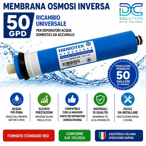Membrana osmosi inversa - 50, gpd