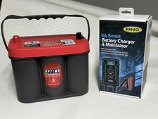 BATTERIA + CARICABATTERIA OPTIMA RTC4.2 JEEP CHEROKEE DODGE CALIBER PT CRUISER