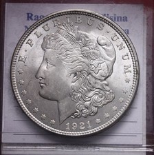 NL* USA 1 DOLLARO ARGENTO SILVER MORGAN 1921 Superba conservazione UNC top price