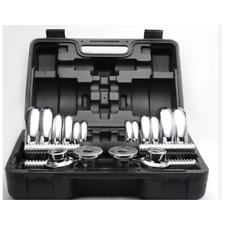 TEKKFIT - VALIGETTA COPPIA MANUBRI E PESI CROMATI 20 KG COMPLESSIVI DIAM. 25mm