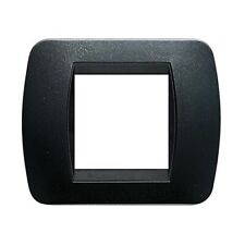 Bticino L4802PA living light placca 2 moduli in plastica colore Acciaio Scuro