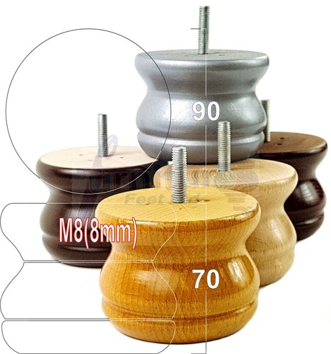 Gambe per mobili legno - 4,