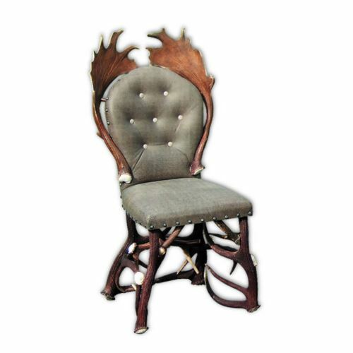 Sedia con vere - corna, di