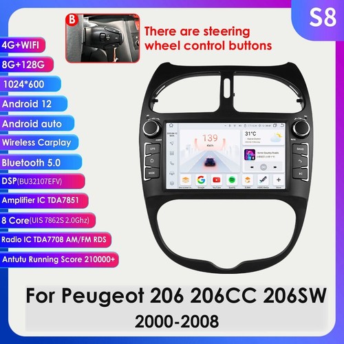 Autoradio 128gb per - 8+128gb, peugeot
