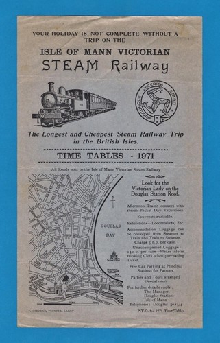 Timetable handbill 1971 isle - timetable,