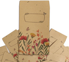 100Pz Busta Carta Kraft Sacchetti Regalo Natale Bustine per Semi Sacchetti Calen