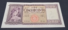 CINQUECENTO 500 LIRE ORNATA DI
