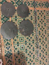 dischi e bilanciere 25 mm in acciaio grezzo, usato 2 mesi, colore nero 