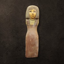 RARISSIMA antica statua in legno dell'antico servo funerario egizio Ushabti