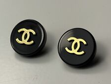 Lot Chanel CC Gold Black Buttons Vintage