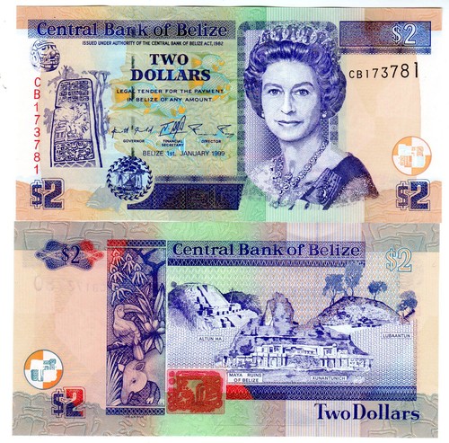 Banconota belize dollari - belize, 2