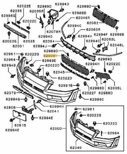 Griglia centrale paraurti - griglia,