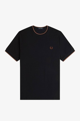 Fred perry crepe piquet tee - crepe,