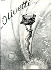 OLIVETTI M20-F. GIBELLI Designer-MERCURIO ELMO ALATO - Pubblicità Vintage 1928