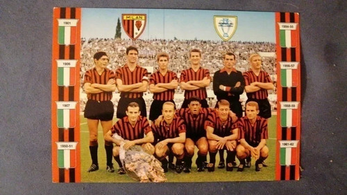 Cartolina milan 1968 vittoria - milan,