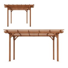 Outdoor wooden pergola