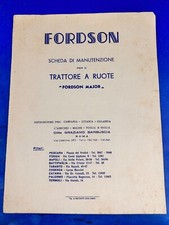 FORDSON Trattore a ruote scheda di uso e manutenzione 1954