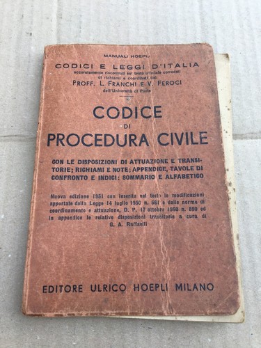 Vecchio manuale hoepli codice - vecchio,