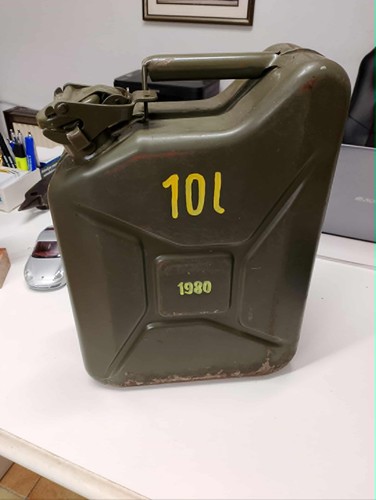Latta tanica benzina militare - latta,