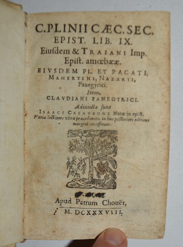 Plinio secondo ediz - plinio, 1638