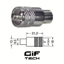CONNETTORE MASCHIO UHF PL259