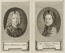 F. CARSTENS (1762-1798), Ulrich von Suhm e P. Maupertuis, ruota. Classicismo