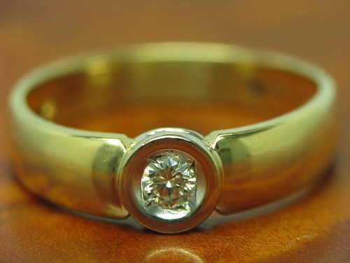 Anello oro bicolore - anello,