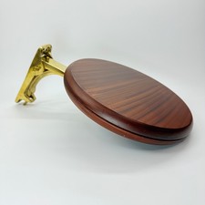 Sedia sedia barca pieghevole da parete vintage ottone e legno nautica marina