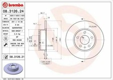 PAIR BRAKE DISCS BREMBO POST