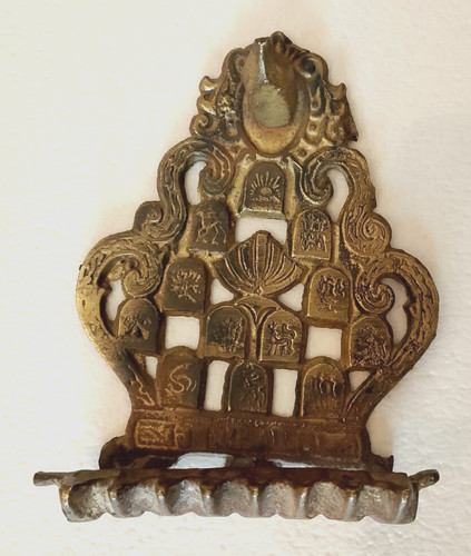 Vintage hanukkah menorah - vintage,