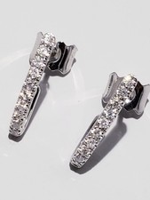 Orecchini oro  bianco 18 kt +