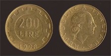 200 LIRE 1998 LAVORO - ITALIA