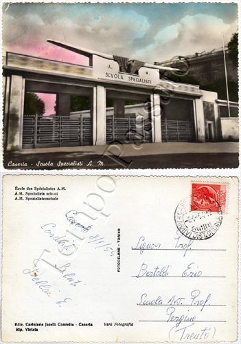 Cartolina caserta scuola - di, caserta,