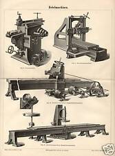 1883= PIALLATRICE = Industria = STAMPA Antica = Old Engraving