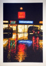 DAVIDE FRISONI,serigrafia, cm 70 x 100 notturnita' verticale