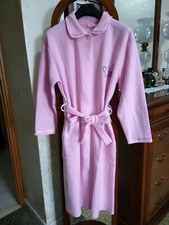 Vestaglia da camera tg 52/54 donna scendiletto pile rosa abbottonata cintura