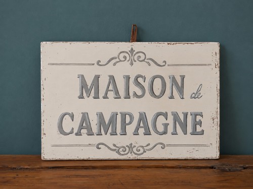 Insegna legno vintage maison - vintage, "maison