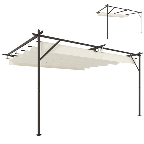 Outsunny pergola addossata 4x3 - outsunny,