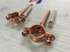 COLLARE PER TUBO IN RAME DA 14 O 16 CON VITE E TASSELLO 6 X 40