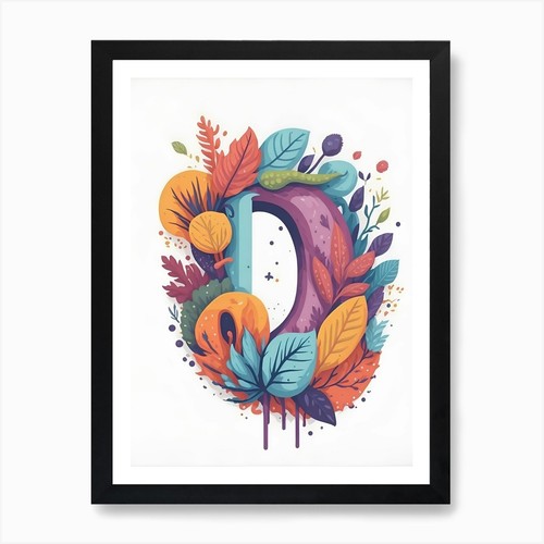 Quadro colorato lettera - , d