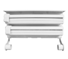 Dispenser TRIPLE 870592 da parete alluminio pellicola carta e spezie BIANCO