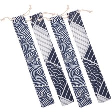  4 pezzi Borsa porta bacchette Borsa porta posate riutilizzabile Custodia per